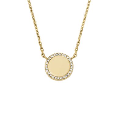 Fossil Outlet Women's Elliott Gold-Tone Stainless Steel Chain Necklace - Gold