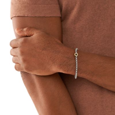 Sawyer Two-Tone Stainless Steel Chain Bracelet