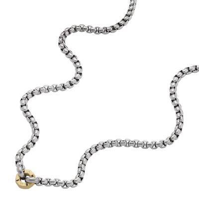 Chain Sawyer Steel Stainless - Fossil Necklace JOF00946998 Two-Tone -