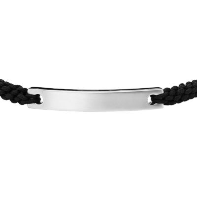 Elliott Black Nylon Cord Components Bracelet - JOF00951040 - Fossil
