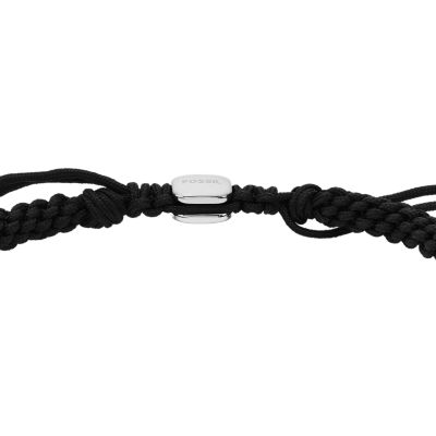 Elliott Black Nylon Cord Components Bracelet - JOF00951040 - Fossil