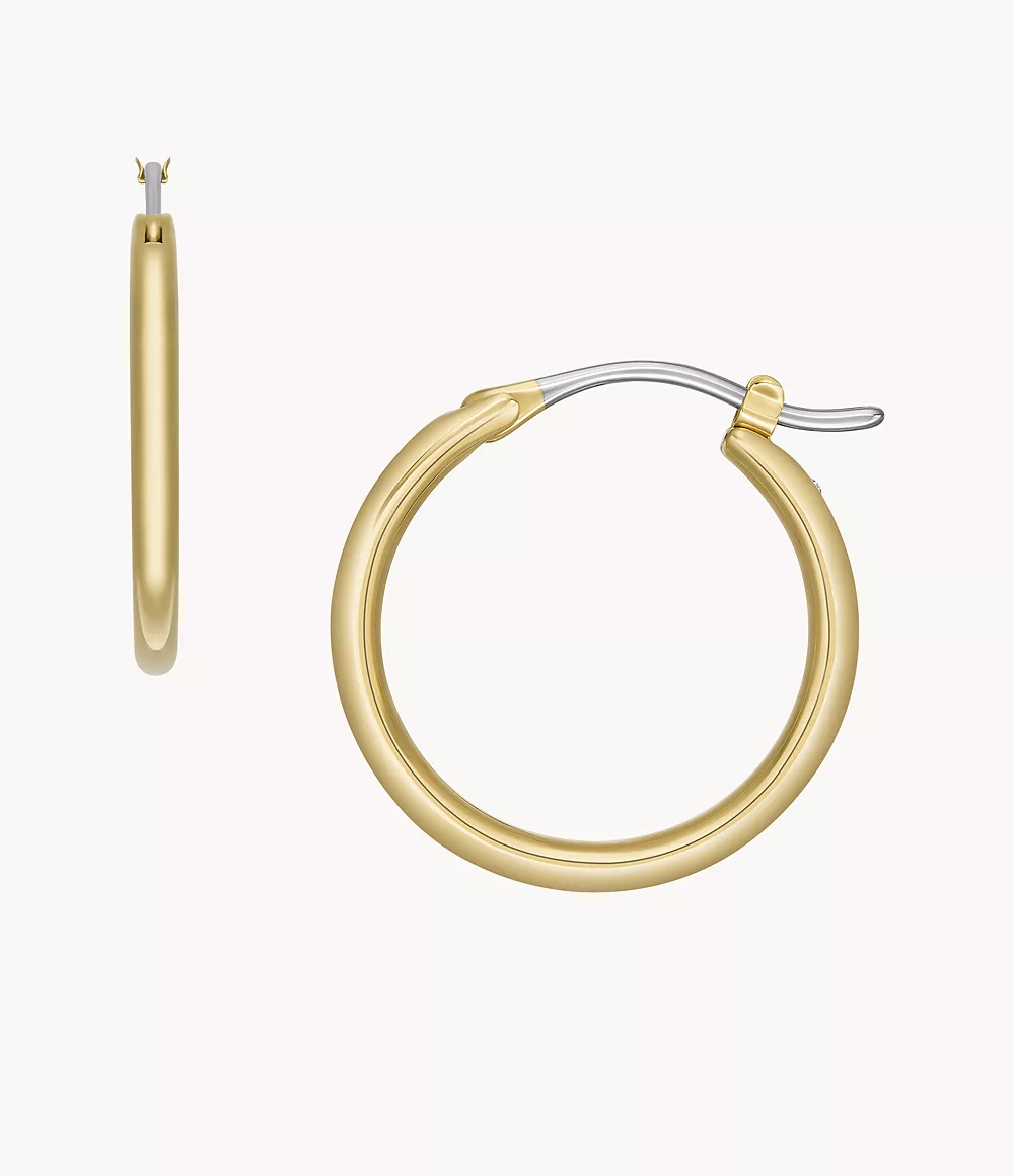 Gold-Tone Stainless Steel Hoop Earrings  JOF00960710
