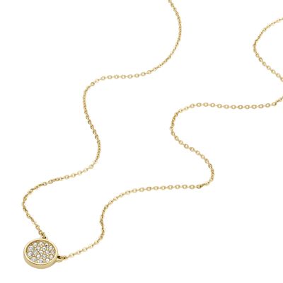 Gold-Tone Stainless Steel Pendant Necklace