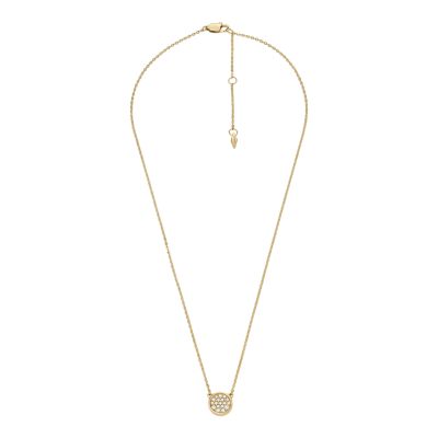 Gold-Tone Stainless Steel Pendant Necklace