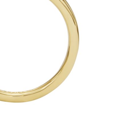 Hazel Icons Gold-Tone Stainless Steel Ring