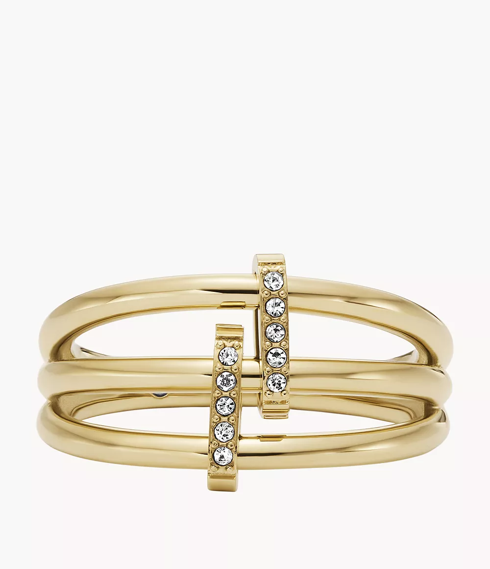 Image of Hazel Icons Gold-Tone Stainless Steel Ring