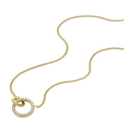 Hazel Icons Gold-Tone Stainless Steel Pendant Necklace