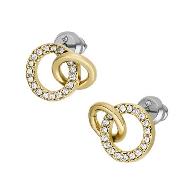 Hazel Icons Gold-Tone Stainless Steel Stud Earrings