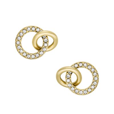 Hazel Icons Gold-Tone Stainless Steel Stud Earrings