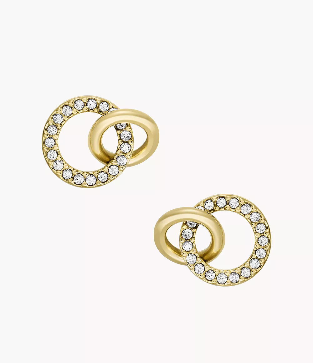 Hazel Icons Gold-Tone Stainless Steel Stud Earrings  JOF00969710
