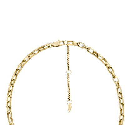 Archival Core Essentials Gold-Tone Stainless Steel Chain Bracelet -  JOF00973710 - Fossil