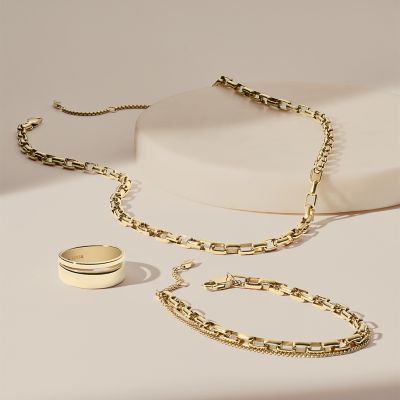 Archival Core Essentials Gold-Tone Stainless Steel Chain Necklace