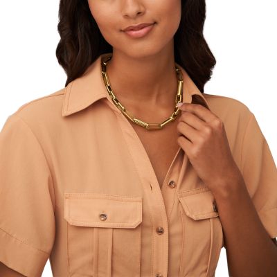 Archival Core Essentials Gold-Tone Brass Chain Necklace