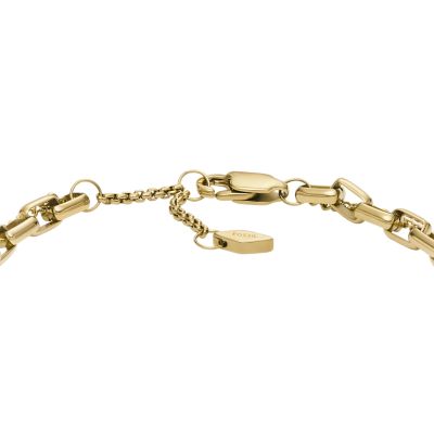 Archival Core Essentials Gold-Tone Brass Chain Bracelet - JOF00972710 -  Fossil