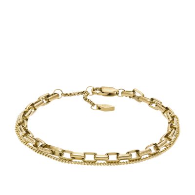 Archival Core Essentials Gold-Tone Stainless Steel Chain Bracelet