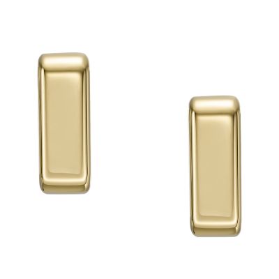Fossil Outlet Women's Archival Core Essentials Gold-Tone Stainless Steel Stud Earrings - Gold