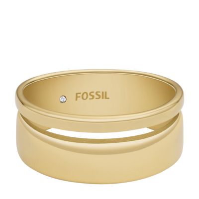 Archival Core Essentials Gold-Tone Stainless Steel Band Ring