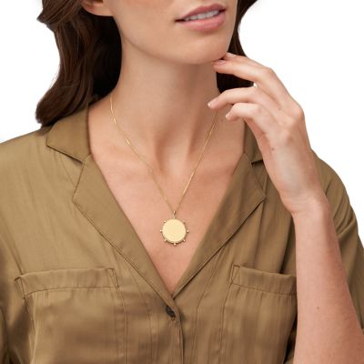 Elliott Gold-Tone Stainless Steel Pendant Necklace