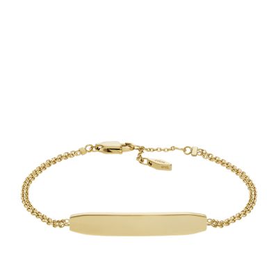 Archival Core Essentials Gold-Tone Stainless Steel Chain Bracelet -  JOF00973710 - Fossil