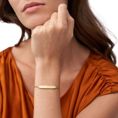 Elliott Gold-Tone Stainless Steel ID Bracelet