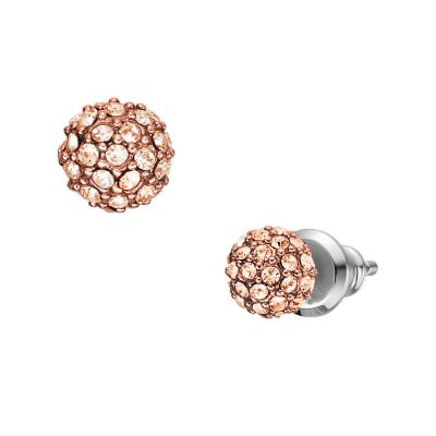 Fossil rose gold deals earrings