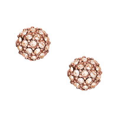 Fossil Outlet Women's Ear Party Rose Gold-Tone Stainless Steel Stud Earrings - Rose Gold
