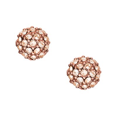 Ear Party Rose Gold-Tone Stainless Steel Stud Earrings