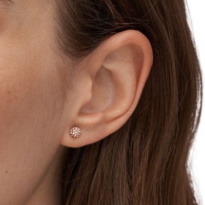 Ear Party Rose Gold-Tone Stainless Steel Stud Earrings