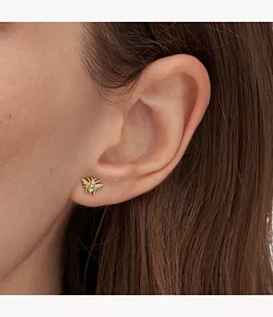 Ear Party Gold-Tone Stainless Steel Stud Earrings