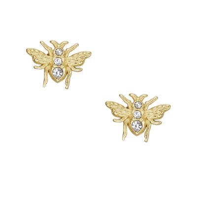 Fossil Outlet Women's Ear Party Gold-Tone Stainless Steel Stud Earrings - Gold