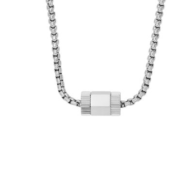 Heritage D-Link Stainless Steel Chain Necklace - JF04356040 - Fossil