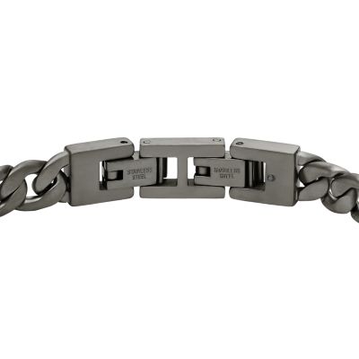 Elliott Gunmetal Stainless Steel Chain Bracelet - JOF01004060 - Fossil