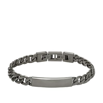 Elliott Black Leather ID Bracelet - JOF01007040 - Fossil