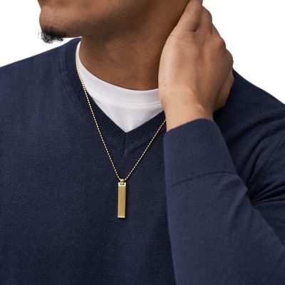Elliott Gold-Tone Stainless Steel Pendant Necklace