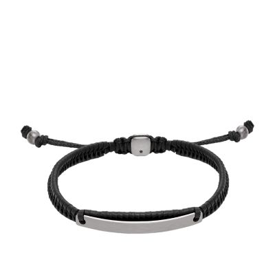 Elliott Black Leather ID Bracelet - JOF01007040 - Fossil