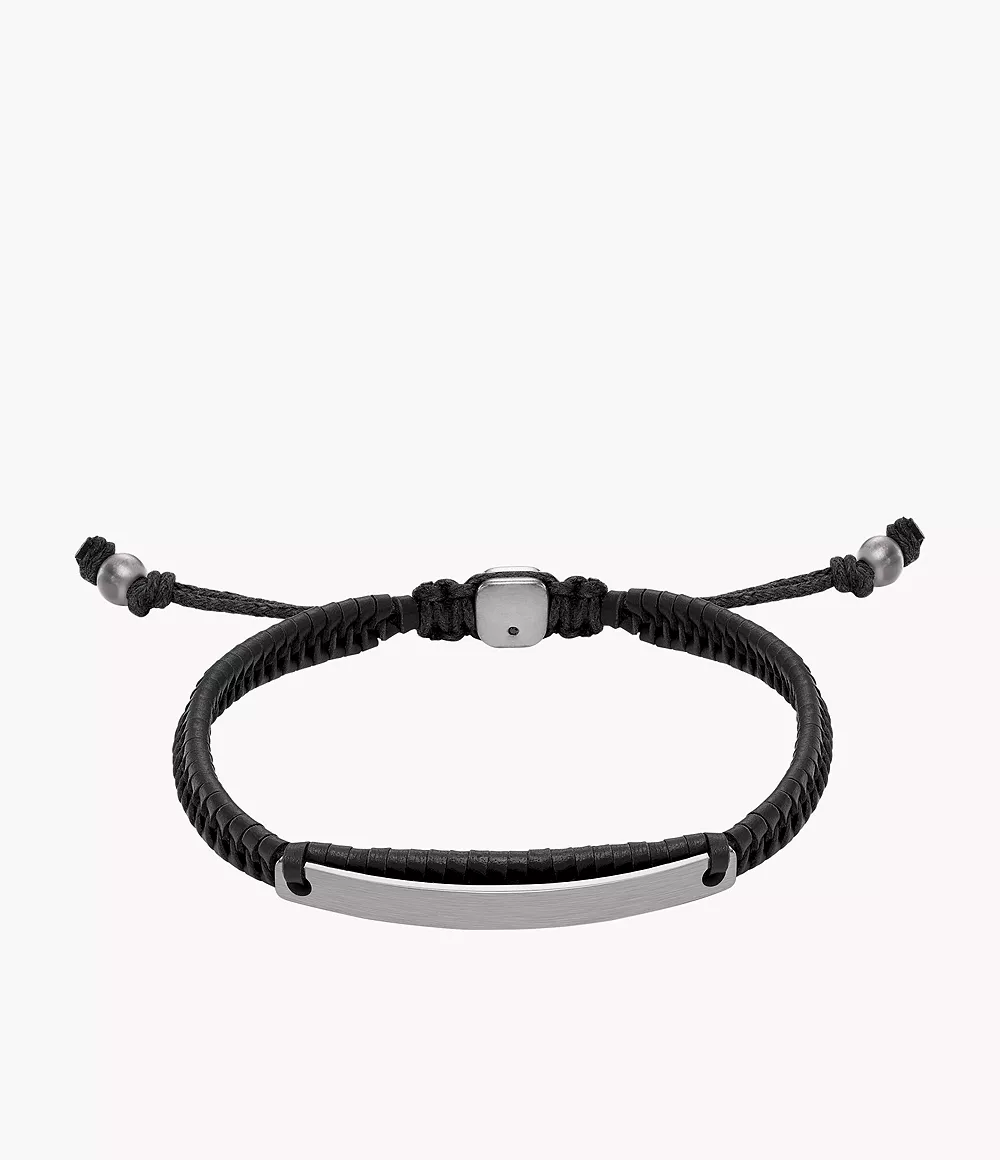 Elliott Black Leather Id Bracelet  JOF01007040
