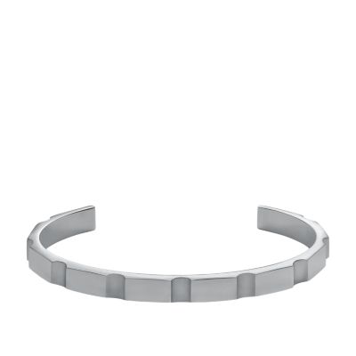 - Archival Steel Fossil Cuff Icons Stainless Bracelet JOF01023040 -