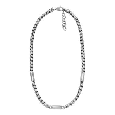 Bold Chains Stainless Steel Chain Necklace - JF04614040 - Fossil