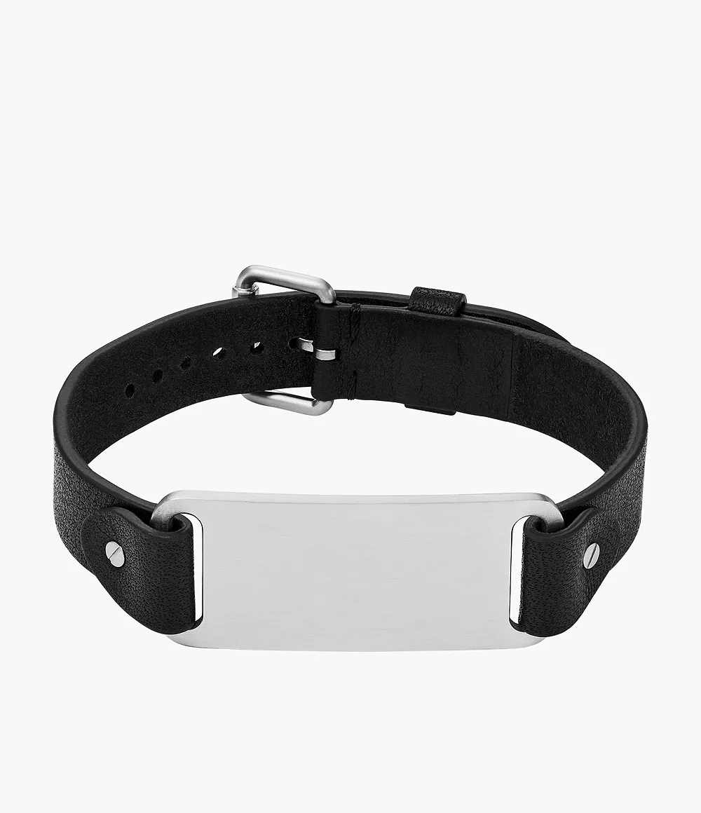 Elliott Black Leather Id Bracelet  JOF01026040
