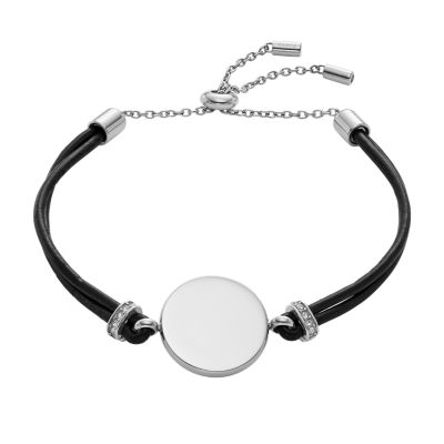 Bracelet En Cuir Et En Acier Inoxydable Elliott