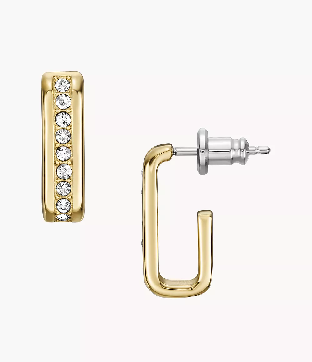 Archival Glitz Gold-Tone Stainless Steel Hoop Earrings  JOF01037710
