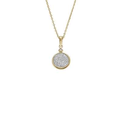 Hazel Glitz Paper Gold-Tone Stainless Steel Pendant Necklace  JOF01038710