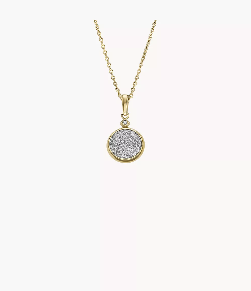 Image of Hazel Glitz Paper Gold-Tone Stainless Steel Pendant Necklace