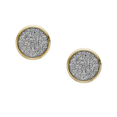 Fossil Outlet Women's Hazel Glitz Paper Gold-Tone Stainless Steel Stud Earrings - Gold