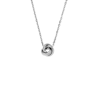 Love Knot Stainless Steel Station Necklace