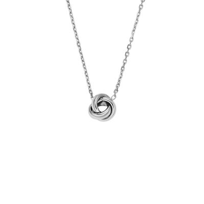 Fossil Outlet Kette Love Knot Edelstahl - Silberfarben