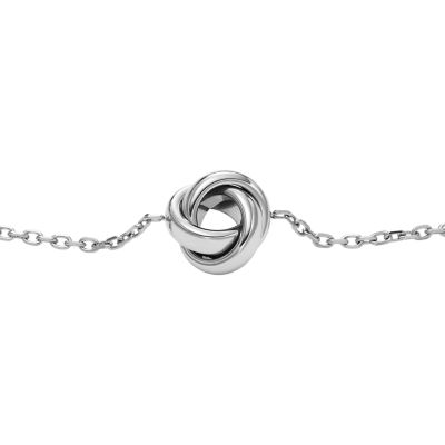 Love Knot Stainless Steel Station Bracelet