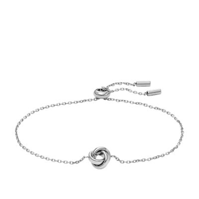 Love Knot Stainless Steel Station Bracelet