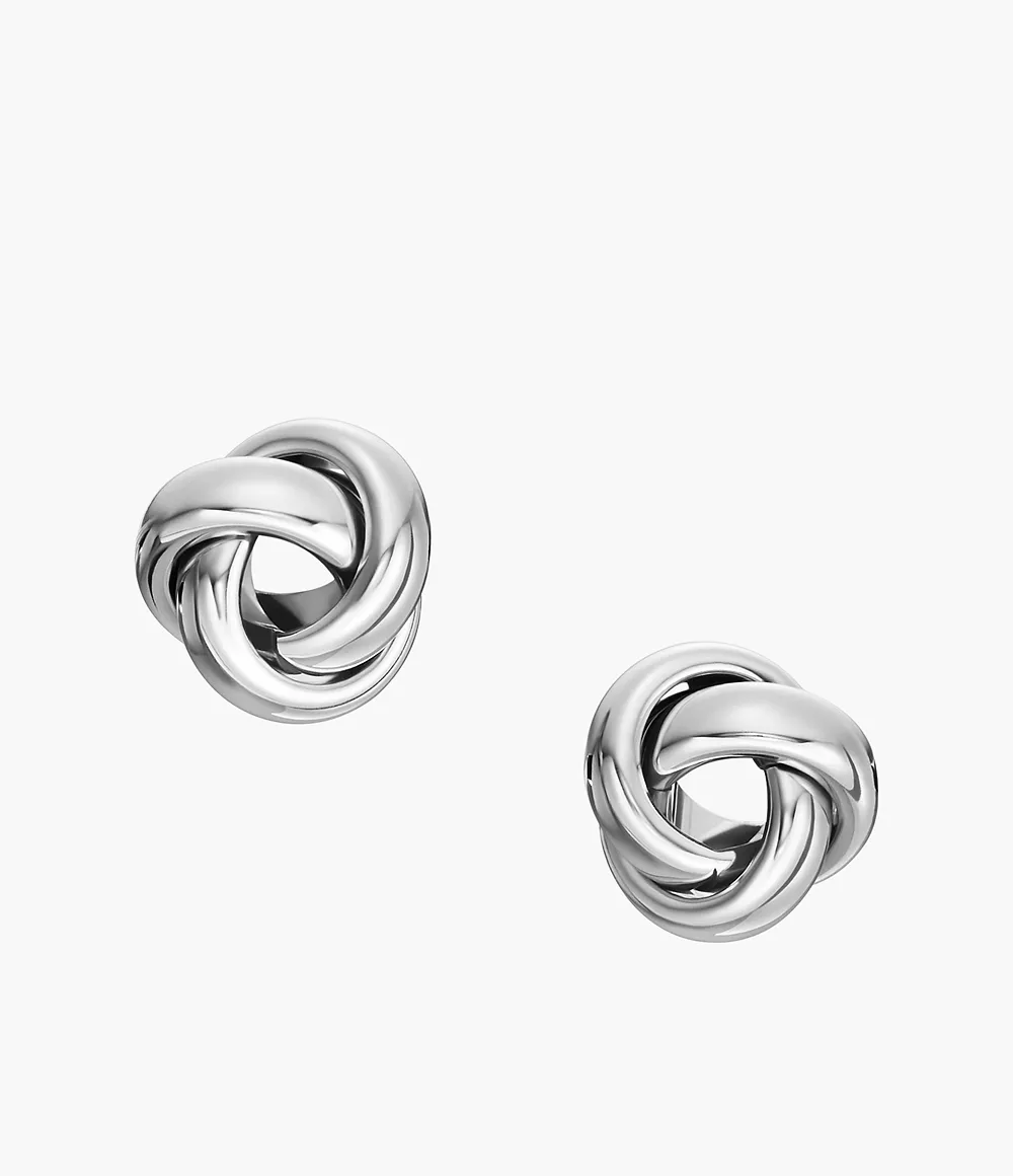 Love Knot Stainless Steel Stud Earrings  JOF01057040
