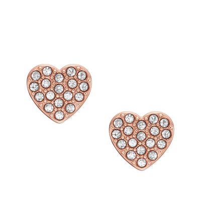 Fossil Outlet Women's Ear Party Rose Gold-Tone Stainless Steel Stud Earrings - Rose Gold